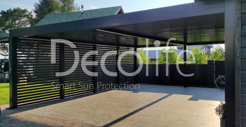 Pergola Bioclimatic B500-20P + Facade blinds FZ-44 - 