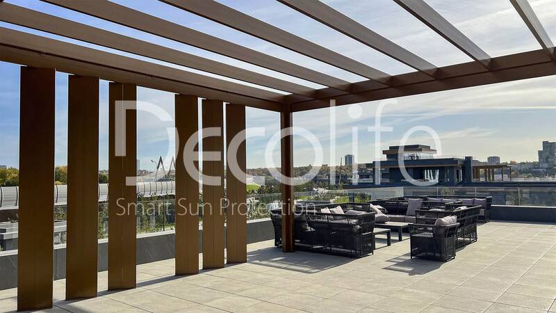 Pergola Decolife with static slats B200 MAF, object was implemented by  partner OOO ''STELL MS'' - 