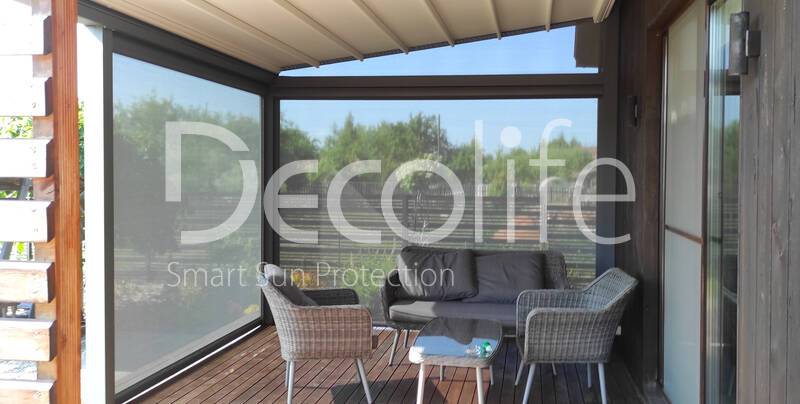 Wall tent pergola Decolife Project Light + Vertical system Zip 100 - 