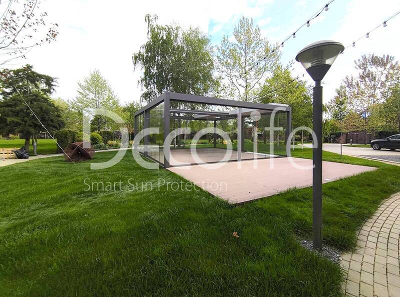 Pergola Decolife B700-25P + Sliding glazing S200 - 