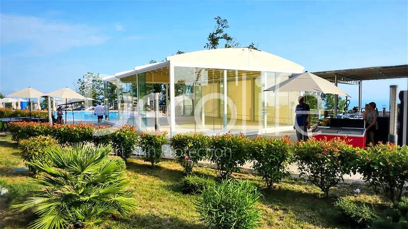 Pergola Decolife Arka Twin + Frameless glazing S100 - 