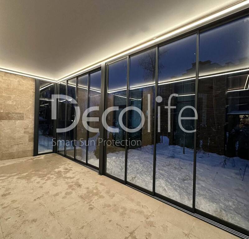 Pergola Decolife B600 PIR + Panoramic glazing S500, implemented by partner ''Lux Terras'' - 