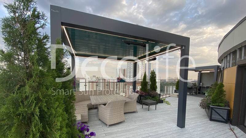 Pergolas Decolife Bioclimatic B700-25С, implemented by partner ''Lux Terras'' - 
