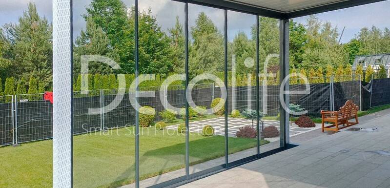 Pergola Decolife B700-20C + Sliding glazing S500 - 