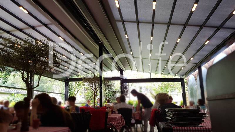 Pergola Decolife Project Light + guillotine glazing W600 - 