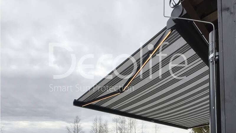 Cassette awning Decolife G500 with backlight in arms - 