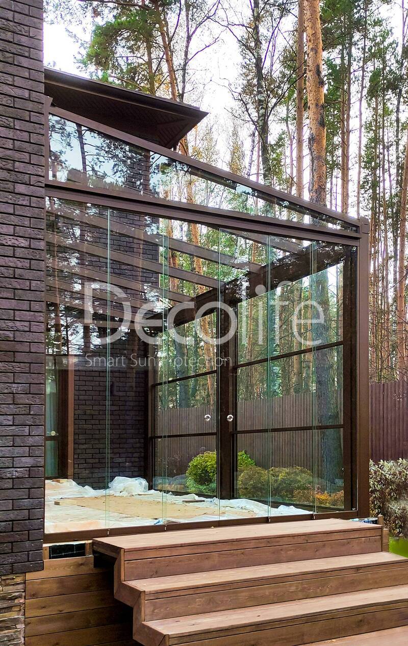 Winter garden + Guillotine glazing W600 + Sliding glazing S100 - 