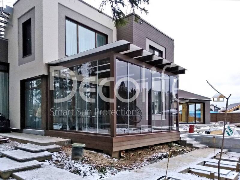 Sliding frameless glazing Decolife S100 - 