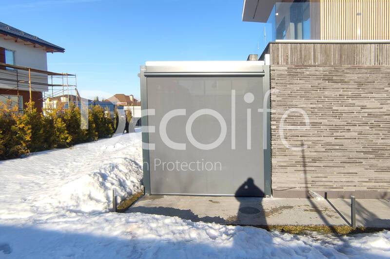 Pergola Bioclimatic Decolife B700-25C + Sliding glazing S500 + Vertical Zip system 100 - 
