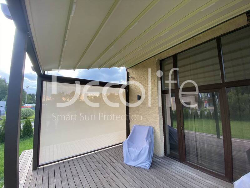 Pergola awning Decolife Project Light + Vertical system Zip 100 - implemented by partner ''Lux Terras'' - 