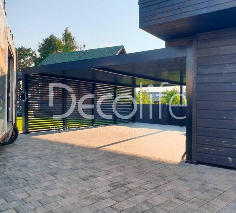 Pergola Bioclimatic B500-20P + Facade blinds FZ-44 - 