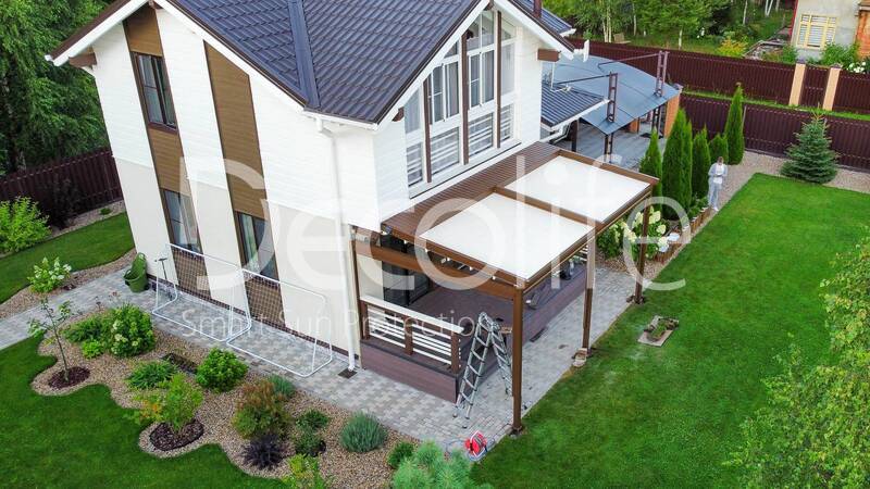Pergola Decolife Project Light + Vertical system Zip 130 - 