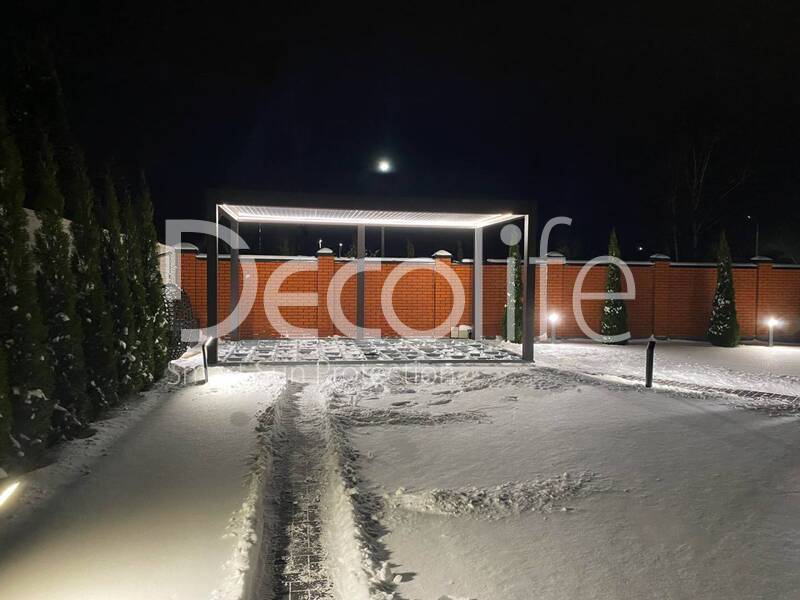 Pergola Decolife Bioclimati B500-25P PRO + Sliding glazing S500 - 