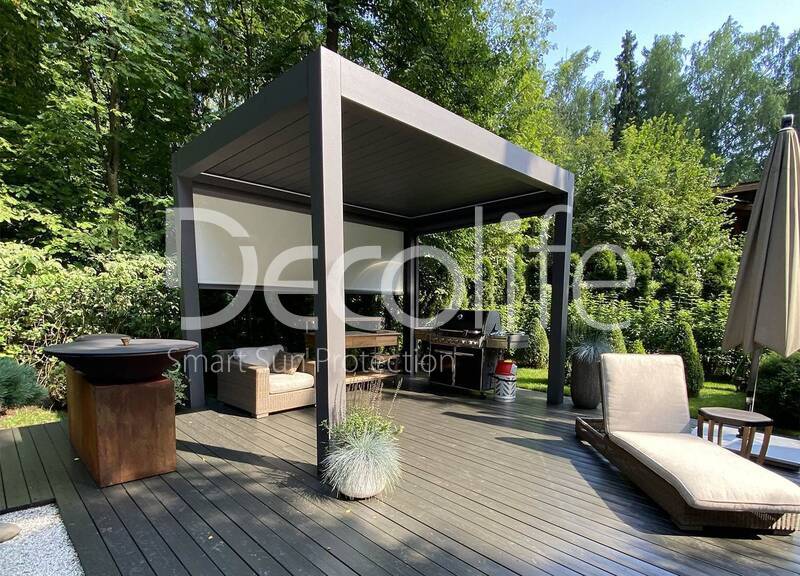 Pergola Decolife Bioclimatic B700-25C + vertical systems ZIP130
, implemented by partner ''Lux Terras'' - 
