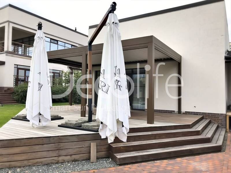 Pergola Decolife Bioclimatic B400-25P + Vertical system Zip 130 - 