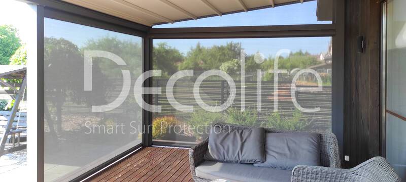Wall tent pergola Decolife Project Light + Vertical system Zip 100 - 
