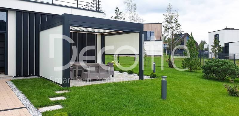 Pergola Decolife B500-25P + Vertical system Zip 130 - 