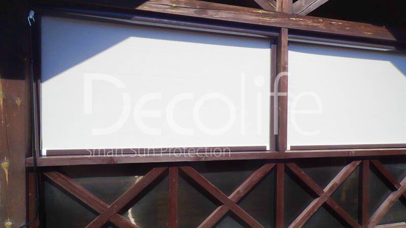 Vertical system Zip 100 for a summer gazebo - 
