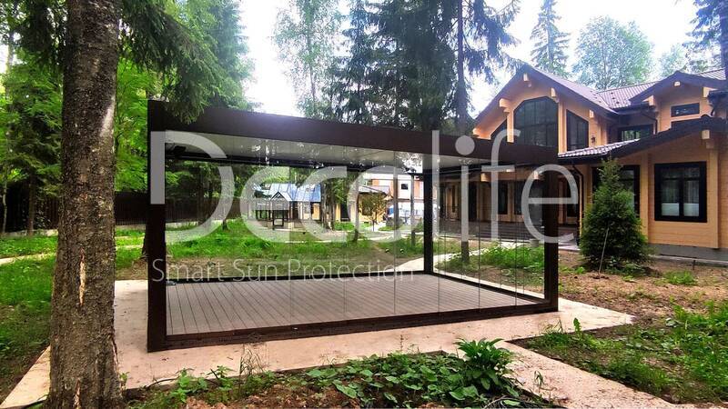 Pergola Decolife B500-25P + Frameless glazing S100 - 