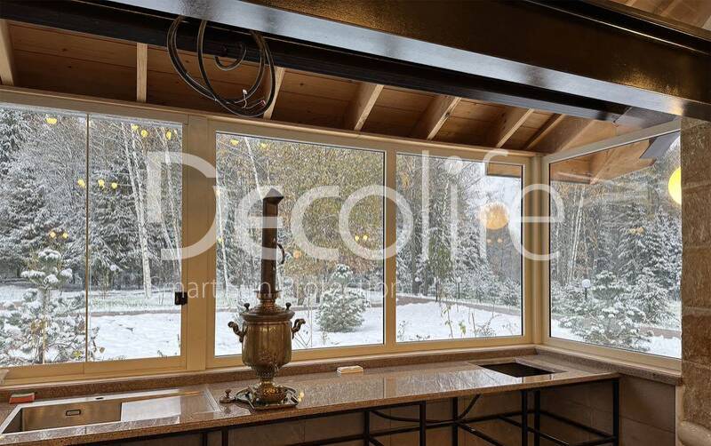 Sliding glazing Decolife S200, implemented by partner Lux Terras - 