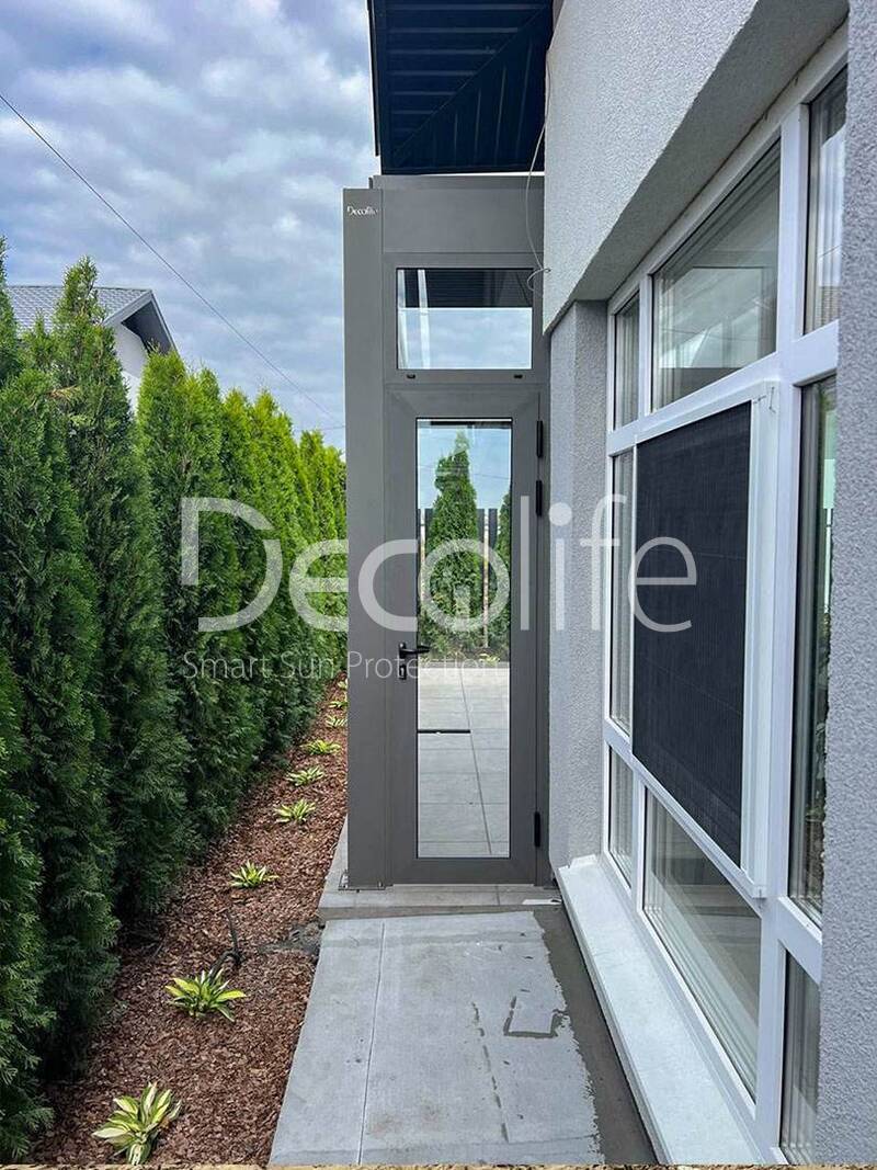 Pergola Decolife B700-25C + sliding glazing S200 + entrance door and fixed glazing FW84, - object was realized by partner @markizaqueen - 