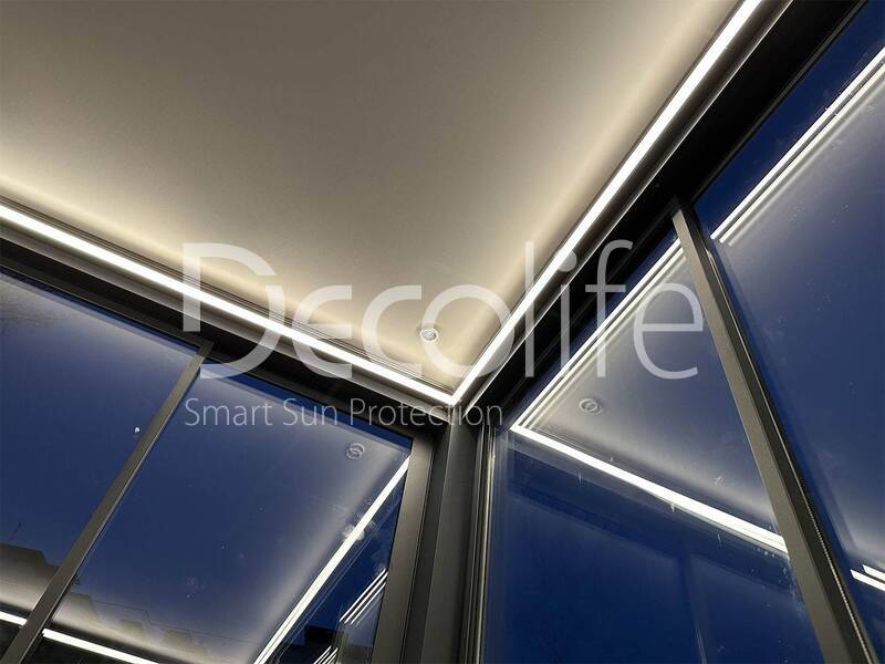 Pergola Decolife B600 PIR + Panoramic glazing S500, implemented by partner ''Lux Terras'' - 