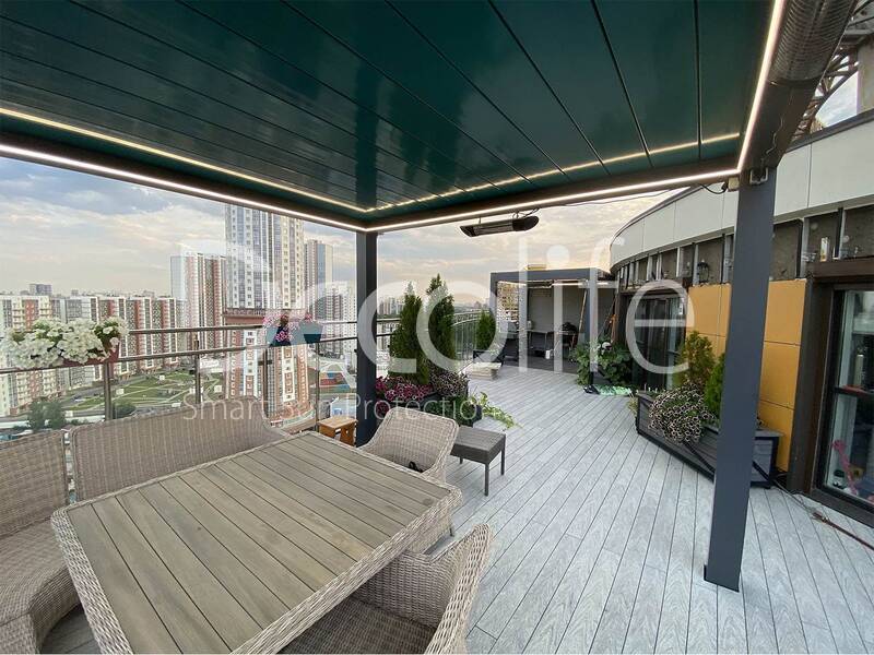 Pergolas Decolife Bioclimatic B700-25С, implemented by partner ''Lux Terras'' - 