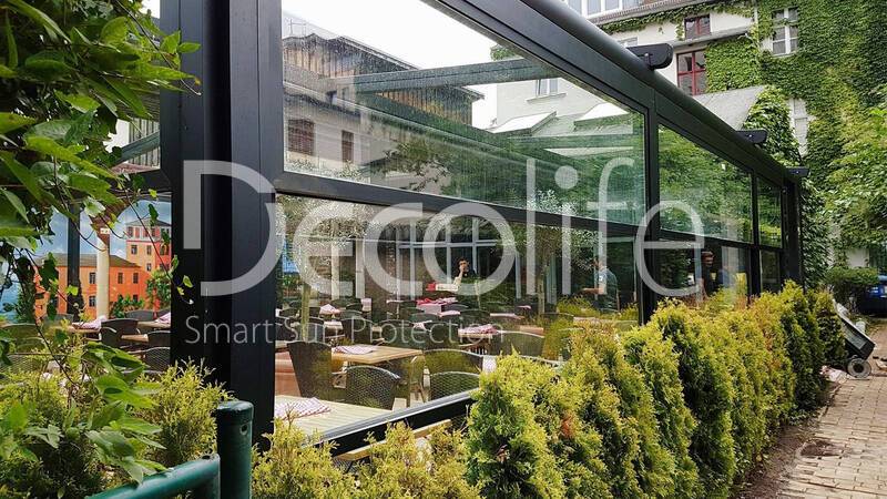Pergola Decolife Project Light + guillotine glazing W600 - 