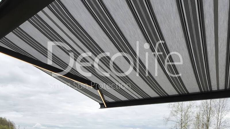 Cassette awning Decolife G500 with backlight in arms - 