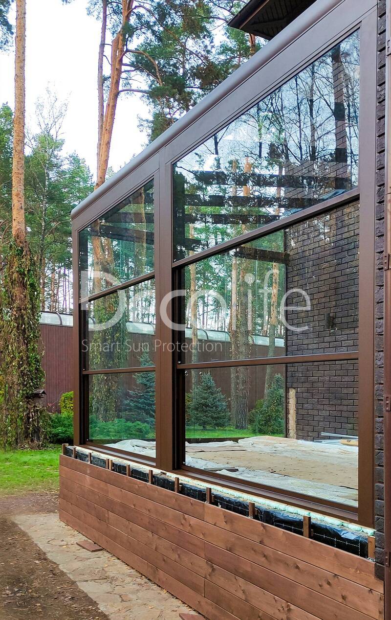 Winter garden + Guillotine glazing W600 + Sliding glazing S100 - 