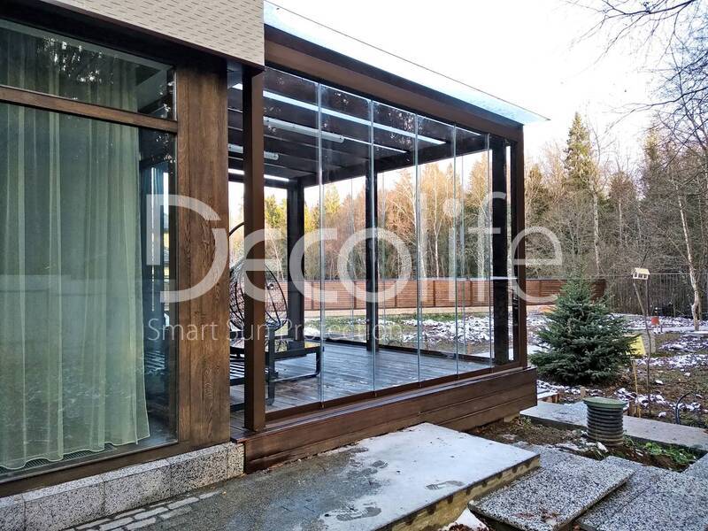 Sliding frameless glazing Decolife S100 - 