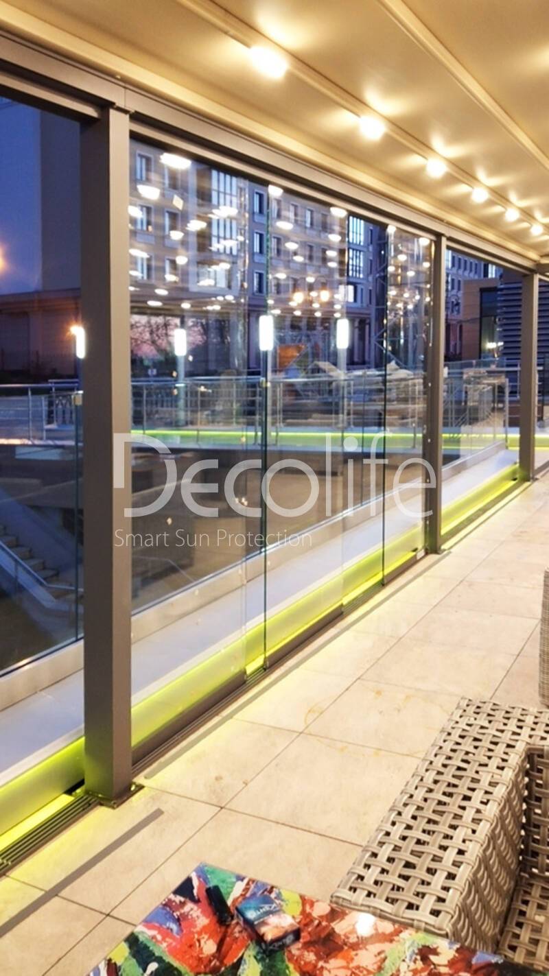 Pergola Decolife Project Light Twin+ Frameless glazing S100 - 