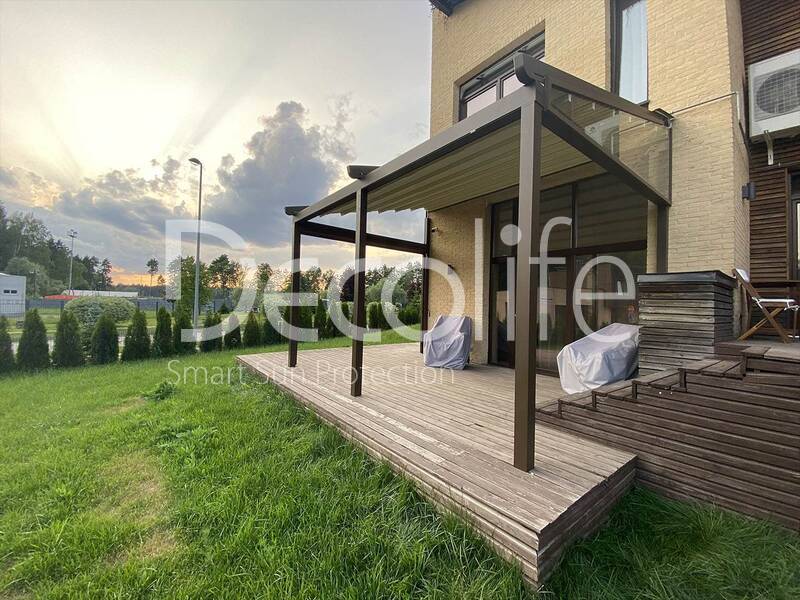 Pergola awning Decolife Project Light + Vertical system Zip 100 - implemented by partner ''Lux Terras'' - 
