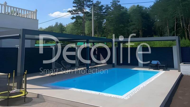 Pergola Bioclimatic B500-20P + Vertical system Zip 130, - object was implemented by partner ''Territoriya komforta'' - 