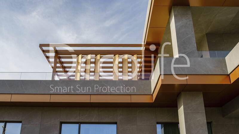 Pergola Decolife with static slats B200 MAF, object was implemented by  partner OOO ''STELL MS'' - 