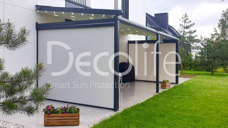 Pergola Decolife Basic&Pro New + Vertical system Zip 100 - 