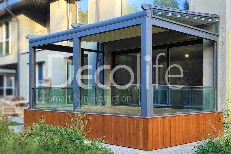 Pergola Decolife Basic&Pro New + Guillotine glazing W500 - 