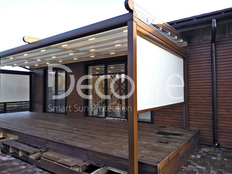 Pergola Decolife Project Light + Vertical system Zip 130 - 