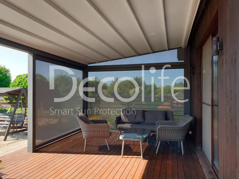 Wall tent pergola Decolife Project Light + Vertical system Zip 100 - 