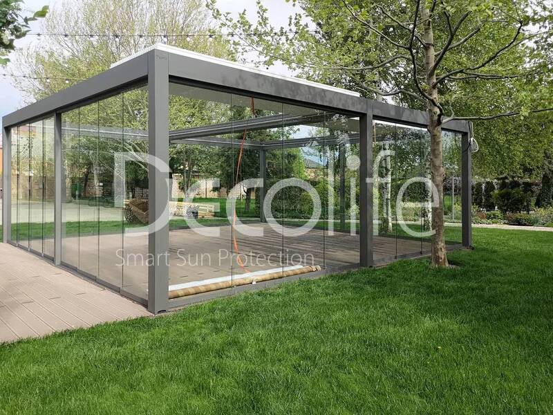 Pergola Decolife B700-25P + Sliding glazing S200 - 