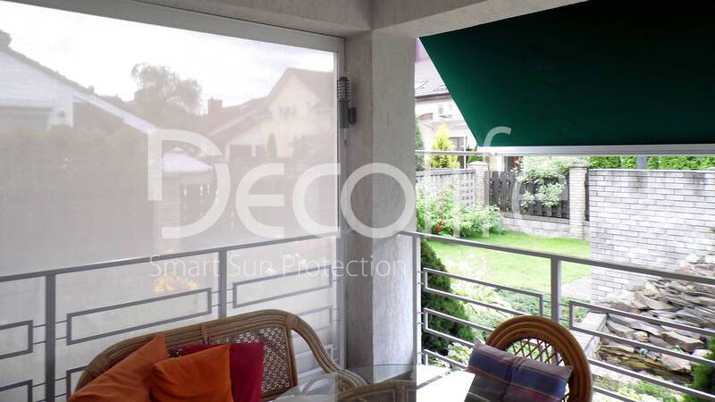 Showcase awning Decolife G400 and Vertical system Zip 100 for the terrace - 