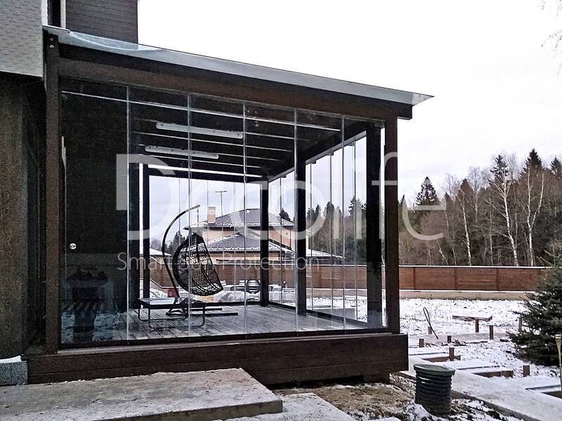 Sliding frameless glazing Decolife S100 - 