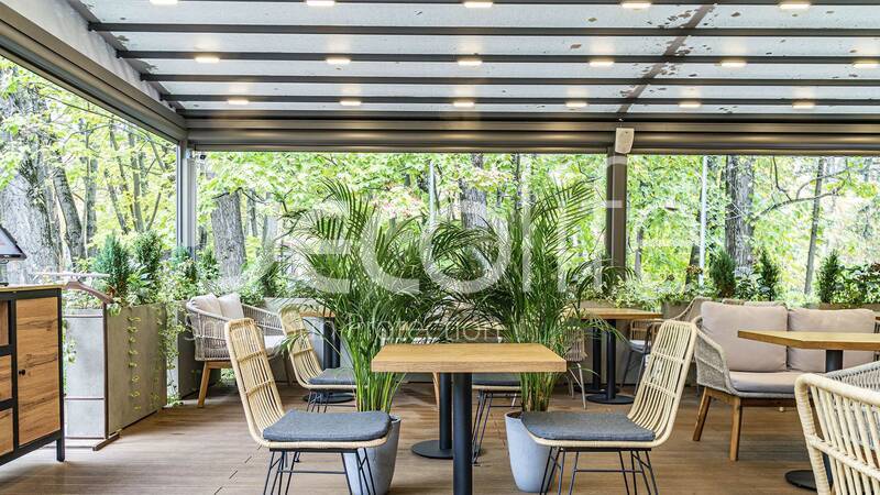 Awning pergola Decolife Basic&Pro New + Vertical system Zip 130 - 