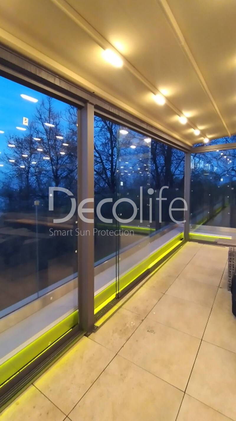 Pergola Decolife Project Light Twin+ Frameless glazing S100 - 