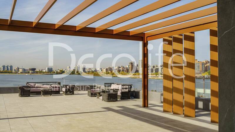 Pergola Decolife with static slats B200 MAF, object was implemented by  partner OOO ''STELL MS'' - 