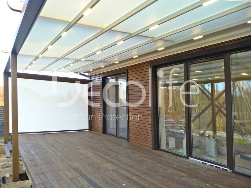 Pergola Decolife Project Light + Vertical system Zip 130 - 