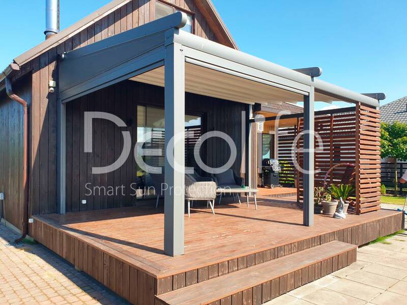 Wall tent pergola Decolife Project Light + Vertical system Zip 100 - 
