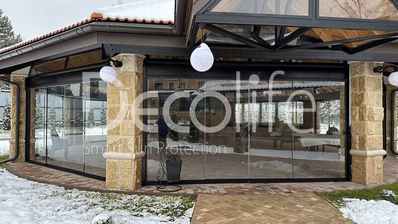 Sliding glazing Decolife S200, implemented by partner Lux Terras - 
