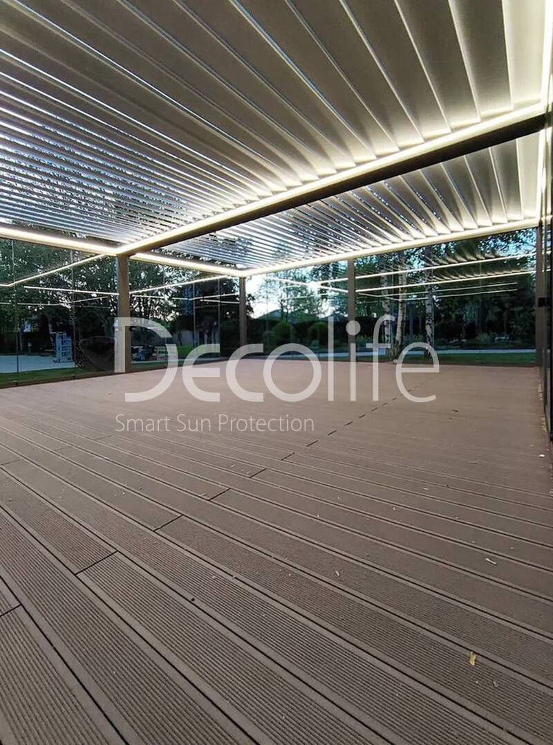 Pergola Decolife B700-25P + Sliding glazing S200 - 