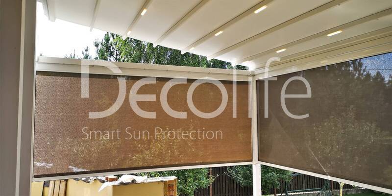 Pergola Decolife Project Light + Vertical system Zip 130 - 
